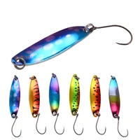 1pcs metal spoon hard fishing lure artificial wobblers for trolling trout spoon bait bass pike with single hook 3 5g 5g