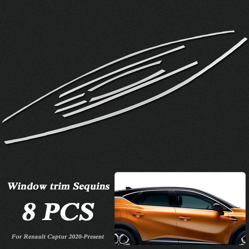 Стайлинг автомобиля полная оконная отделка для Renault Captur 2020 настоящее окно