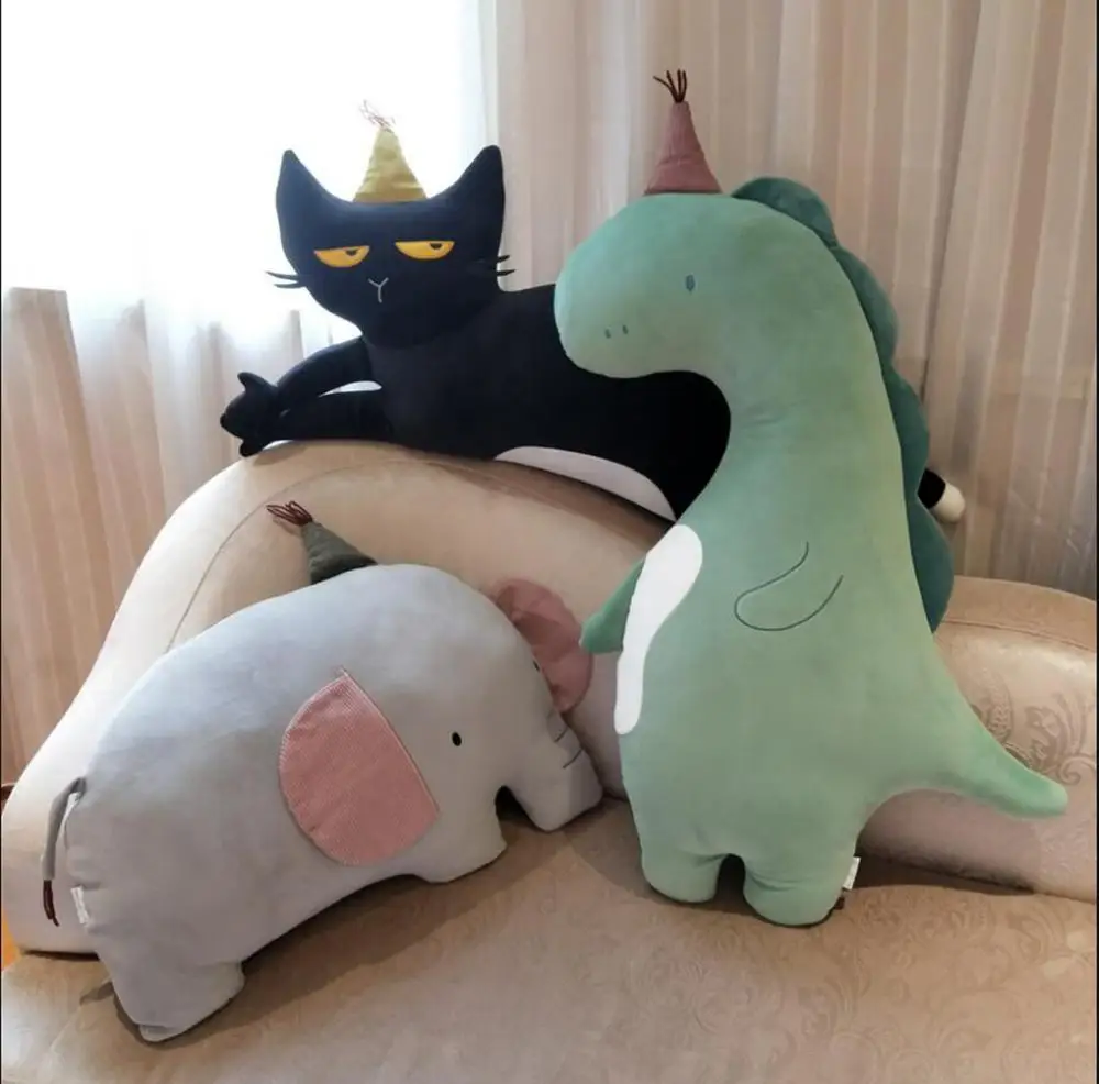 Плюшевая игрушка в виде кота обнимающегося животного искусственная кожа мягкие