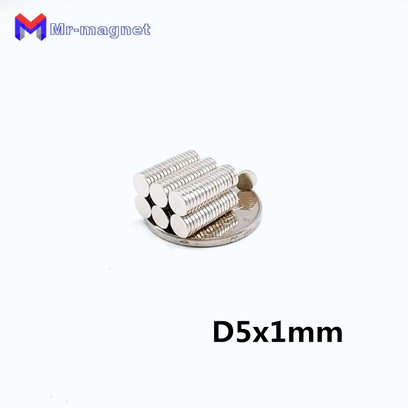 

200Pcs 5 x 1 mm magnet N35 D5x1 Neodymium Magnet Disc Permanent NdFeB 5*1 D5*1 Small Round Super Powerful Magnetic Magnets Craft