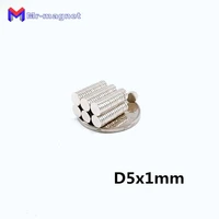 200pcs 5 x 1 mm magnet n35 d5x1 neodymium magnet disc permanent ndfeb 51 d51 small round super powerful magnetic magnets craft