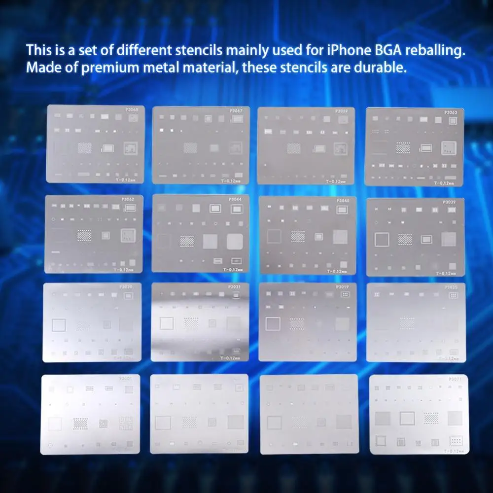 16 шт. набор трафаретов для ремонта микросхем|Детали инструментов| |