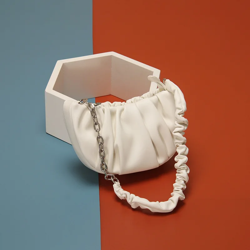 

2021 Axillary Fold One Shoulder Handbag Joker Portable Worn Dumplings Package Women Bag Lipstick Bag Satchels