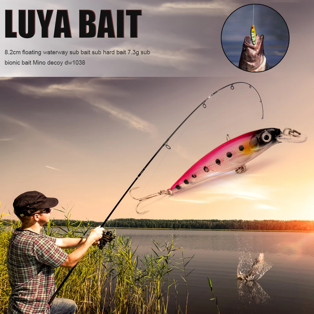 

8.2cm 7.3g Fishing Lures Minnow Floating Artificial Hard Bait Fish Tackle