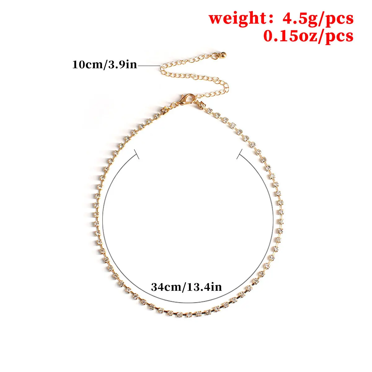 Модное индивидуальное ожерелье с цепочкой до ключицы инкрустированное