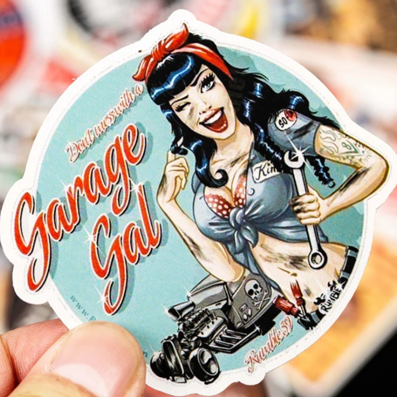 30 шт. Стайлинг ПВХ водонепроницаемый ретро сексуальный локомотив Стикеры для