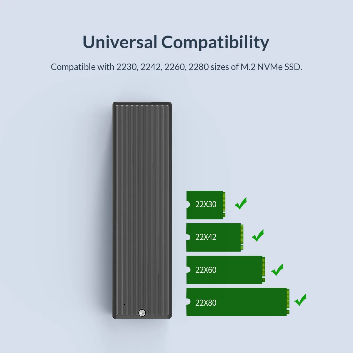 Чехол для внешнего жесткого диска ORICO M2 SSD Nvme PCIe USB C Gen2 5 Гбит/с/10 Гбит/с/20 Гбит/с M.2 SATA