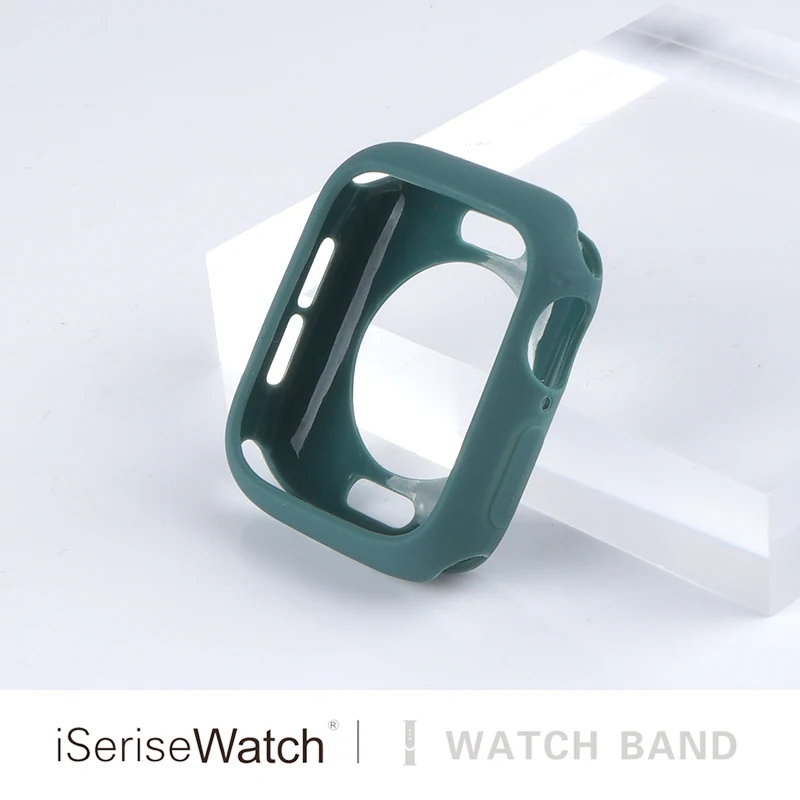 Мягкий силиконовый чехол для Apple Watch se 6 5 4 3 2 1 44 мм 40 iwatch защитный бампер 42 38 |