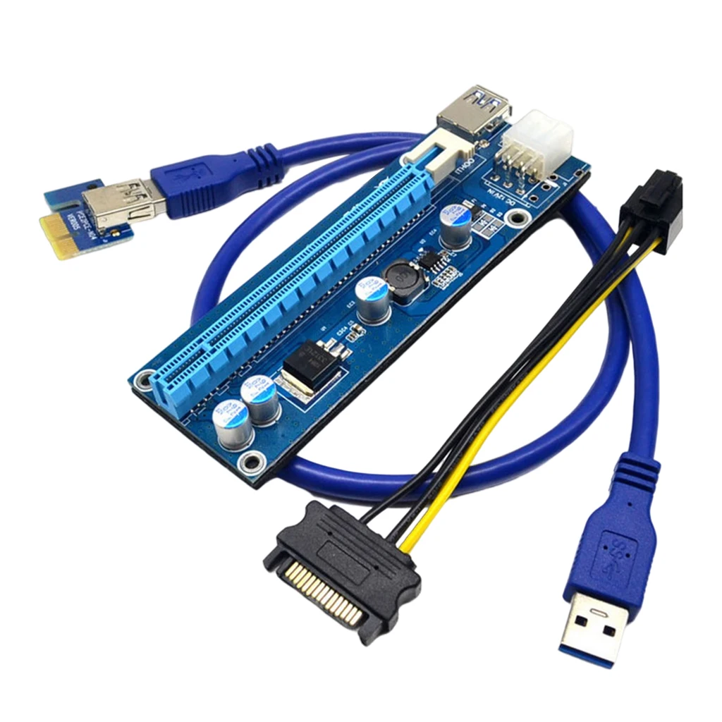 Ноутбук PCI-E 1X к 16X USB3.0 6Pin адаптер для видеокарты | Компьютеры и офис