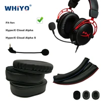 velvet leather replacement parts for hyperx cloud alpha s headset ear pads microphone bumper mic headband earmuff