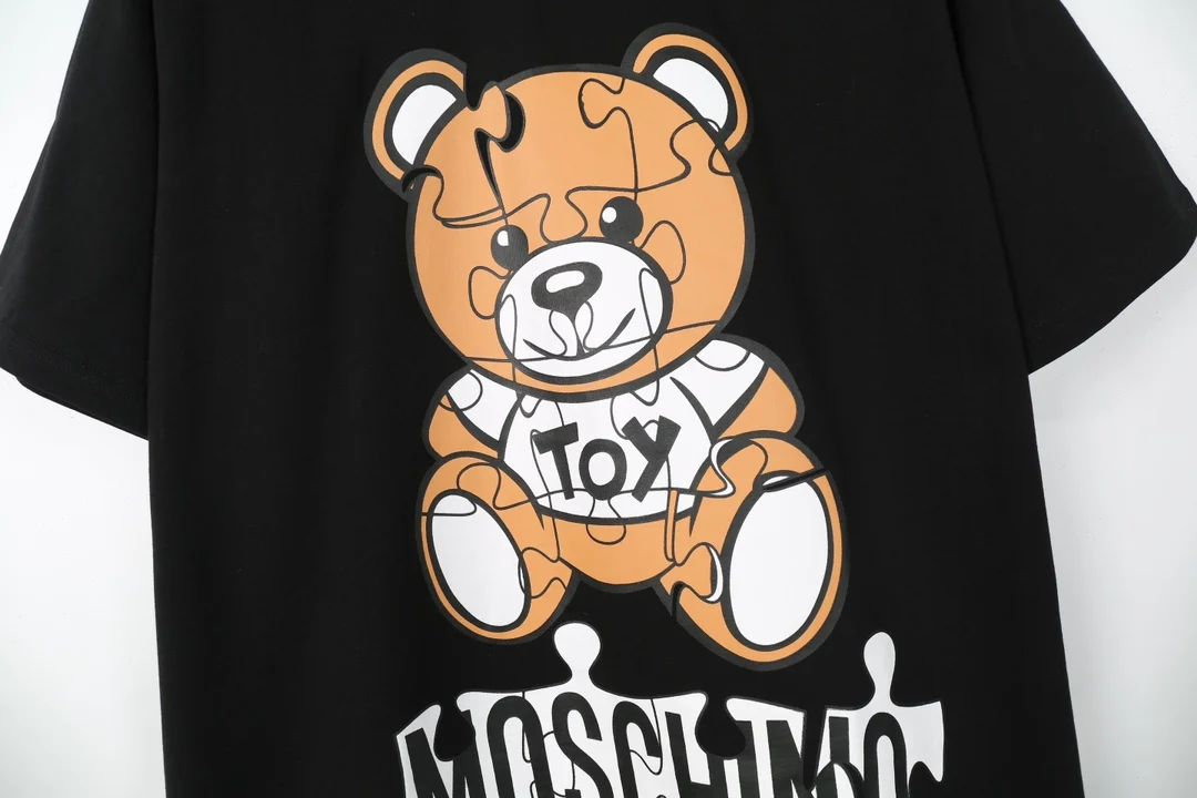 

2021 Moschino Unisex T-Shirts 100% Cotton 1:1 Original Model Women Men Summer Short Shirts Tops With Brand Labels Tags
