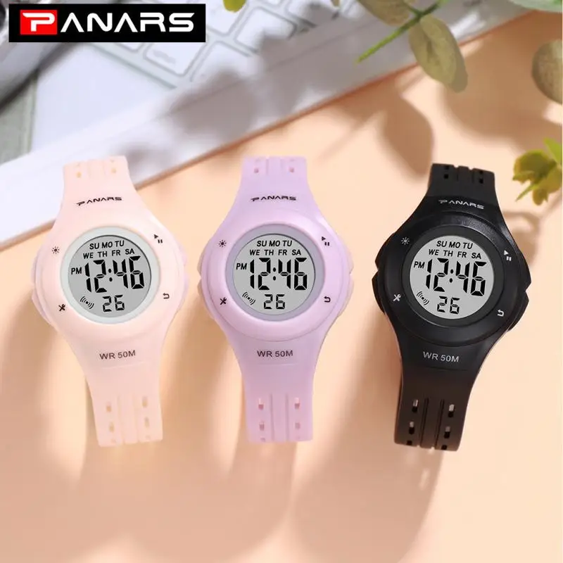 Женские электронные спортивные часы повседневные водонепроницаемые цифровые