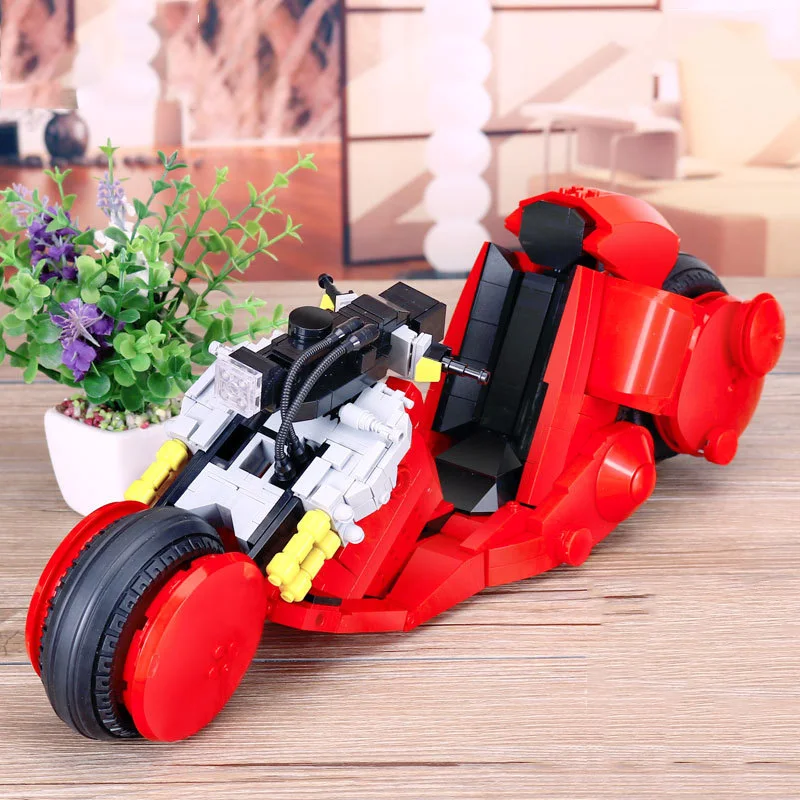 Классический японский аниме Акира автомобиль 2в1 MOC строительный блок мотоцикл
