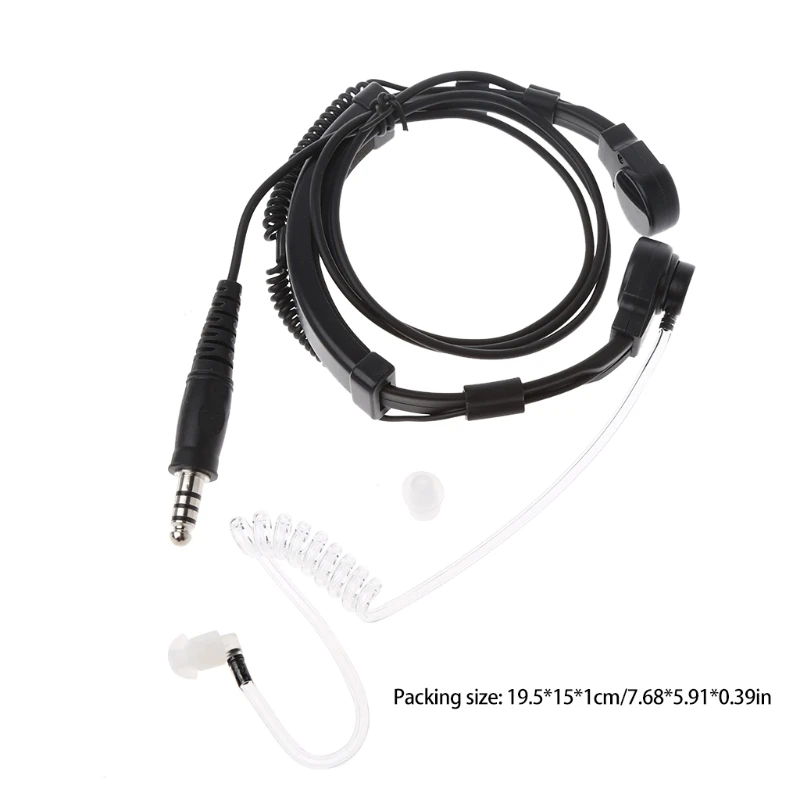 

41QA Walkie Talkie Microphone U94 9R PTT Telescopic Throat Mic Earphone Radio Headset for baofeng UV-9R BF-9700 BF-A58