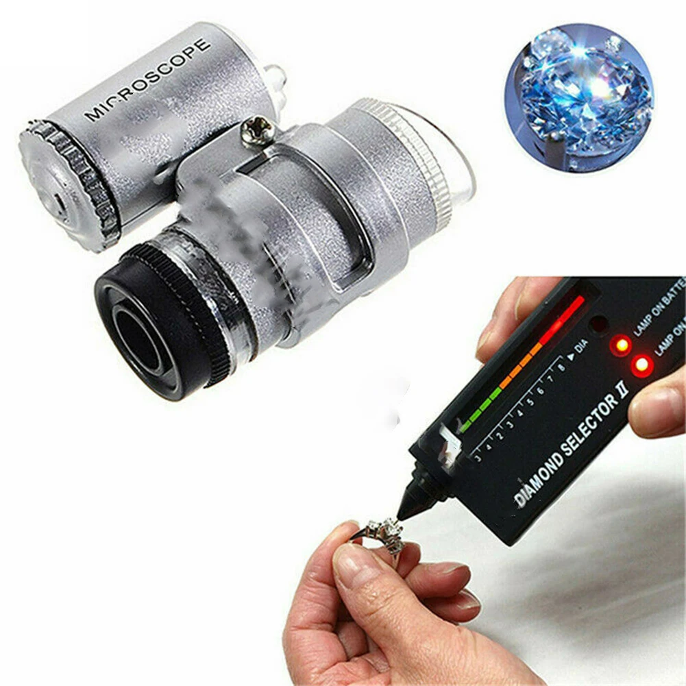 

4 Pcs/set Diamond Tester Gemstone Testing Jewelry Watcher Indicator Kit Electronic Test Pen Tools W/ Digital Dispaly