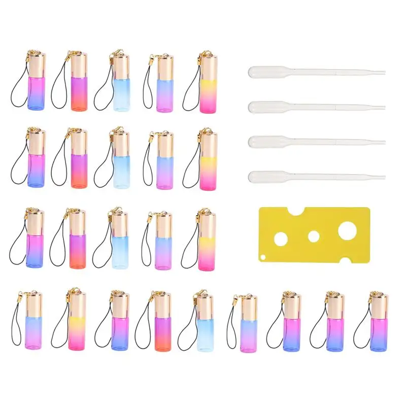 Стеклянные роликовые бутылки 29 шт. с шариками для духов эфирным маслом роликами 24