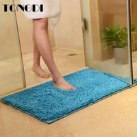 TONGDI Bathroom Carpet Mats Soft Shower Microfiber Chenille Anti-skip Sop Rug Decoration For Home Bathroom Living Kitchen Room