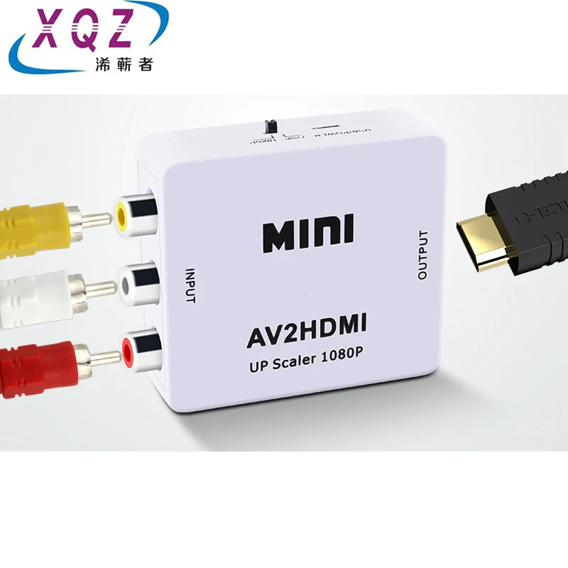 Преобразователь AV-HDMI 1080P видео мини AV2HDMI адаптер преобразователь для HDTV проектора