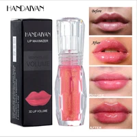 handaiyan 3d jelly lip gloss plumper crystal mint lip tint liquid lipstick hydrating repairing smooth lip luminizer makeup 6colo