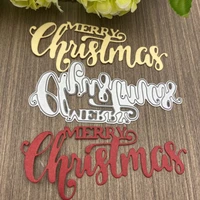 words merry christmas metal cutting dies diy scrapbooking photo album decorative embossing paper card crafts die 2020