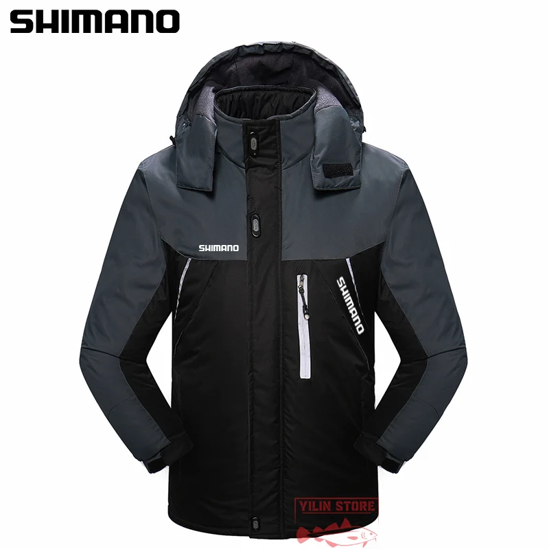 

Рыболовная куртка SHIMANO, зимняя бархатная мягкая куртка, дышащая уличная спортивная теплая куртка, водонепроницаемая куртка для походов и ры...