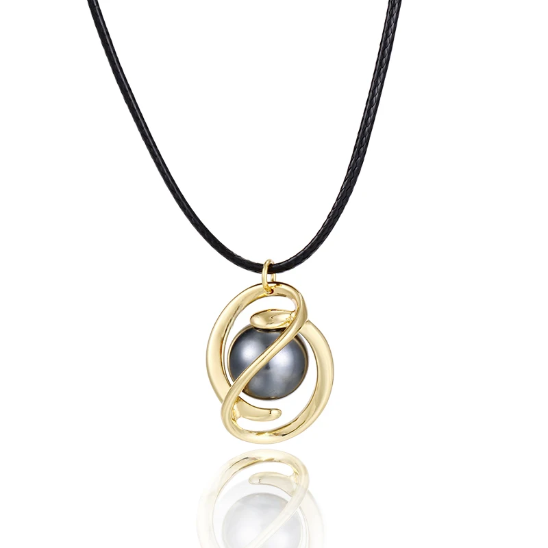 Модная жемчужная цепочка с подвеской из сплава чокер модные ожерелья Золотое