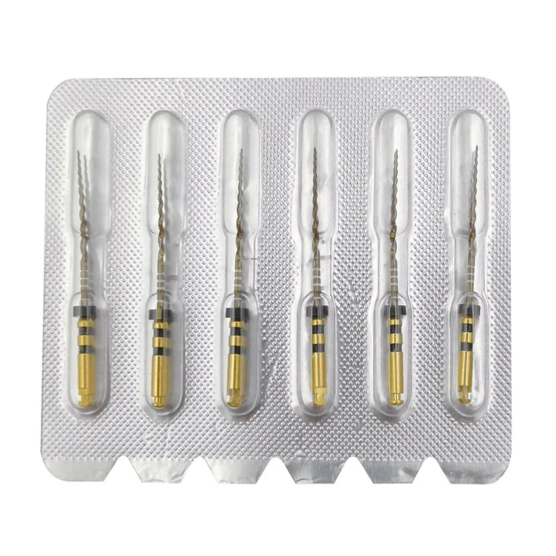 Стоматологические NITI Endo файлы Pro GOLD S1 фиолетовые двигатели F2 золотые