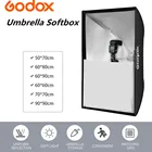 Godox портативный 60*9050*7060*6060*8070*7090*90 см Зонт софтбокс для Фото Отражатель для студийной фотосъемки вспышка Speedlight