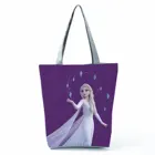 Женская дорожная сумка с принтом холодная Анна, многоразовая вместительная пляжная сумочка для покупок синего цвета с индивидуальным рисунком