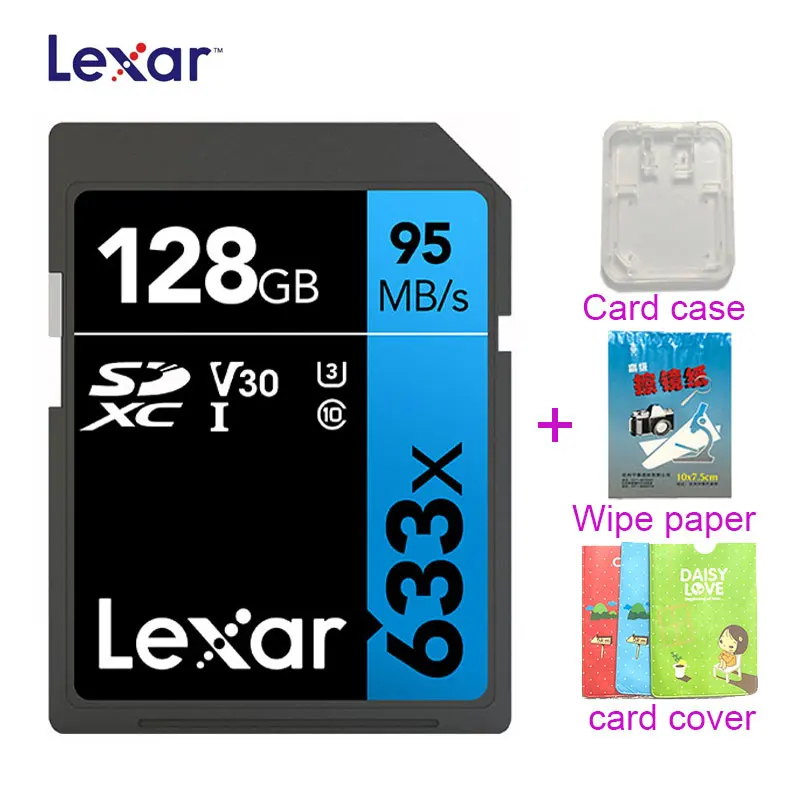 633x SDXC оригинальный Lexar SD карты UHS I 512 ГБ 256 3D 4K видео высокой Скорость Ёмкость SDHC 95