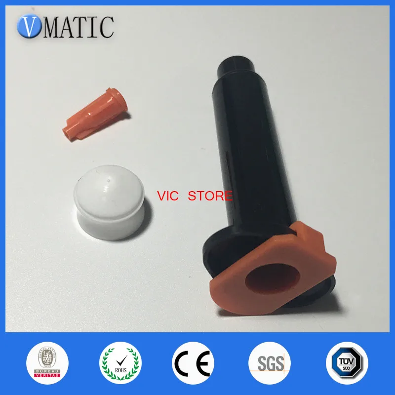 Бесплатная доставка 10 комплектов 55cc/55 мл Черный пневматический шприц для