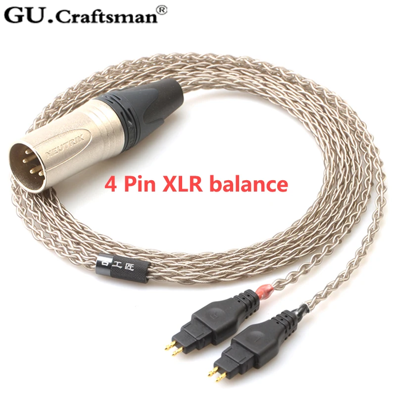 GUcraftsman 6n серебро для SENNHEISER HD600 HD650 HD660s 4,4/2,5 мм Баланс наушников обновления кабели
