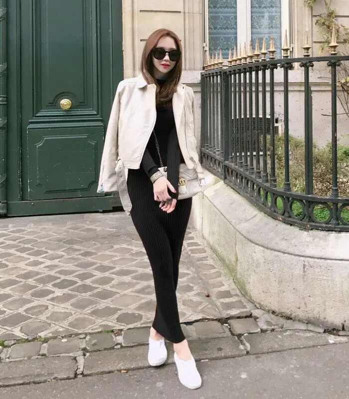 Женское трикотажное длинное платье Timis Li элегантное однотонное свитер с круглым