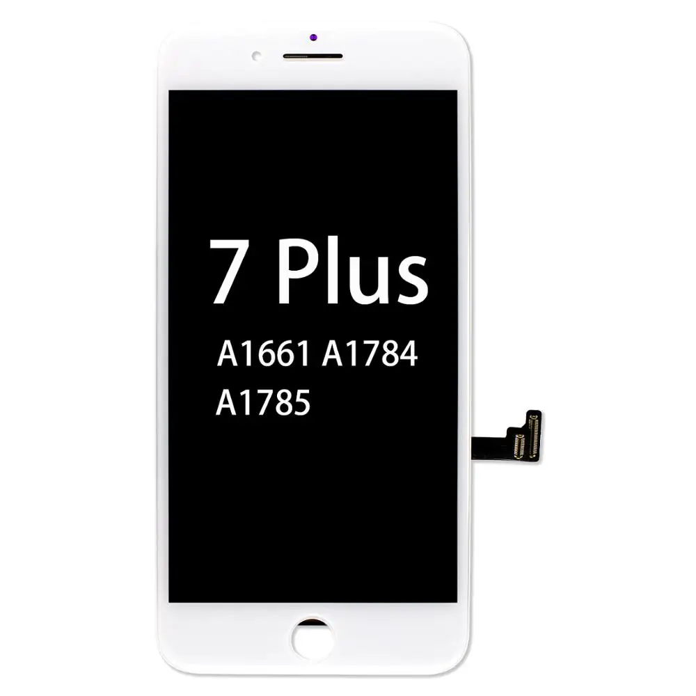 For iPhone 7P White Pantalla экран для iPhone 8 8 Plus дисплей Замена 3D сенсорный дигитайзер сборка экран для A1863 A1905 A1906 без битых пикселей - Цвет: For iPhone 7P White