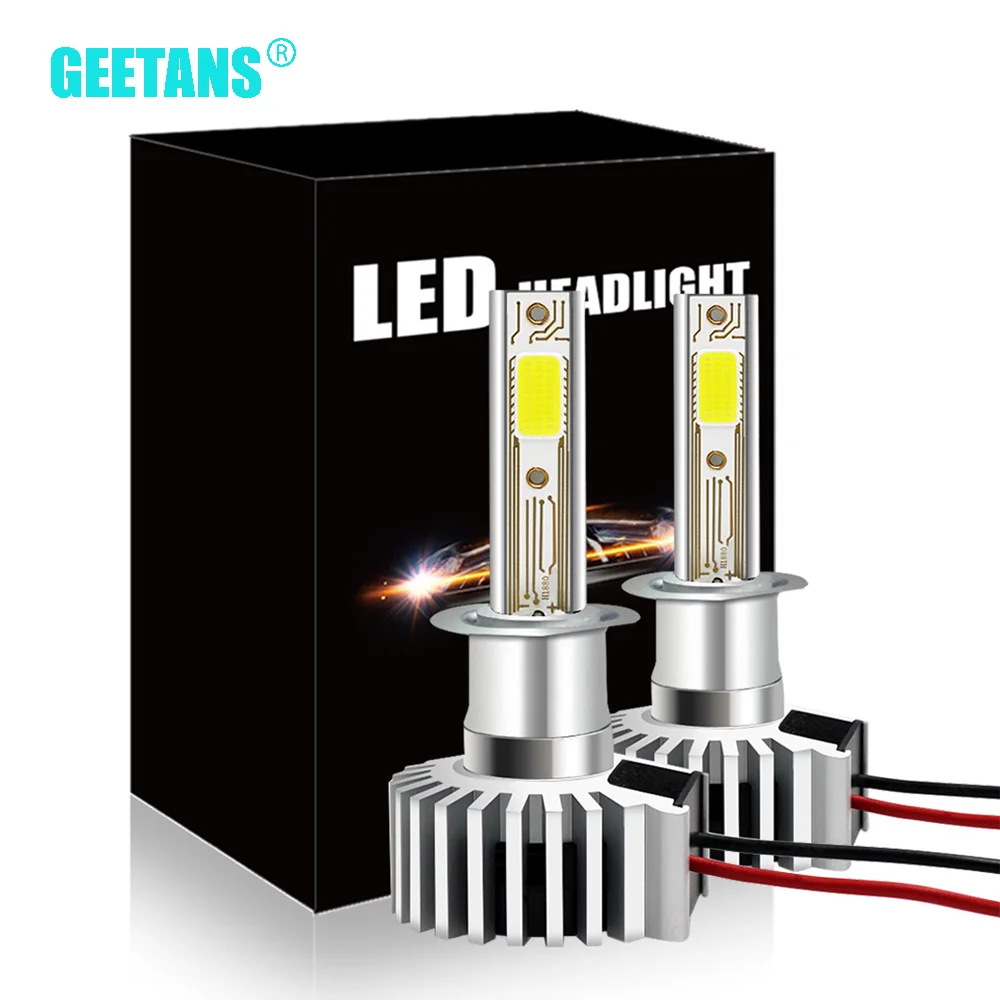 Светодиодные лампы GEETANS H8 H11 H4 Led H7 H1 H3 H9 для автомобильных фар H27 881 HB3 HB4 9005