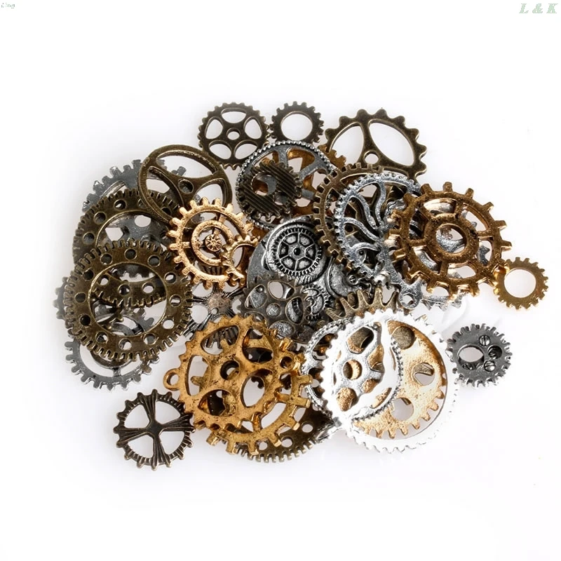 

42Pcs/Pack Mix Alloy Mechanical Steampunk Cogs & Gears DIY Pendant Jewelry Craft L29K