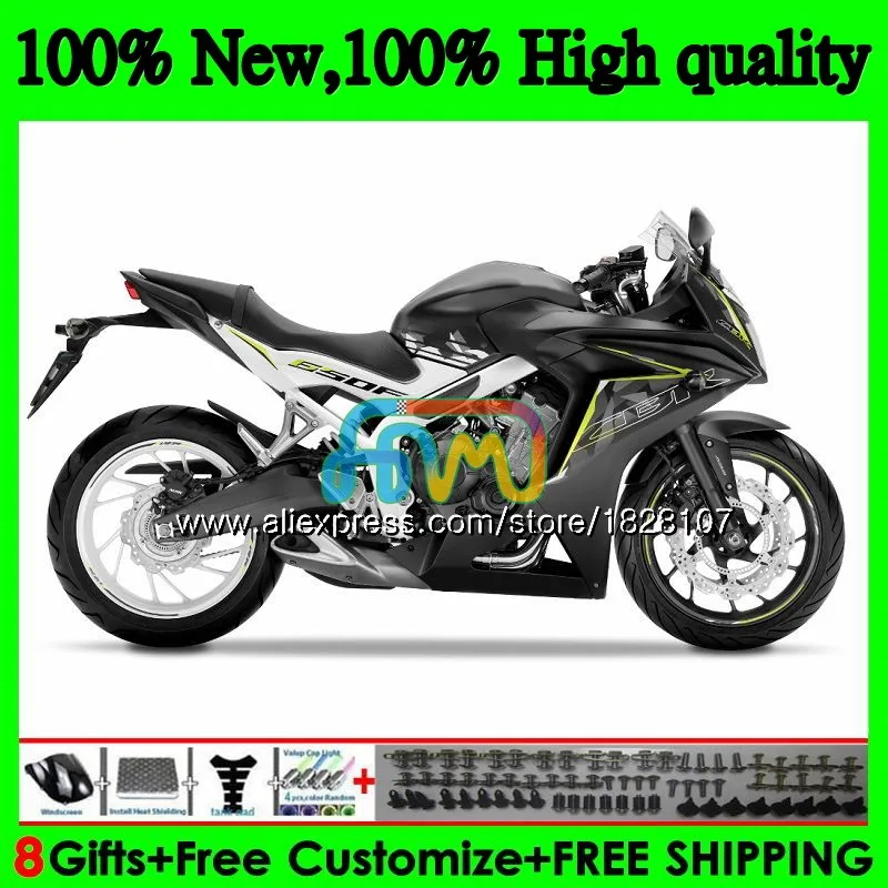 

CBR-650F для HONDA CBR 650 F CBR650F 11 глянцевый черный 12 13 14 15 83BS.7 CBR650 F CBR 650F 2011 2012 2013 2014 2015 2016 обтекатель