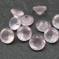 3 pieces natural rose quartz faceted loose gemstones lot