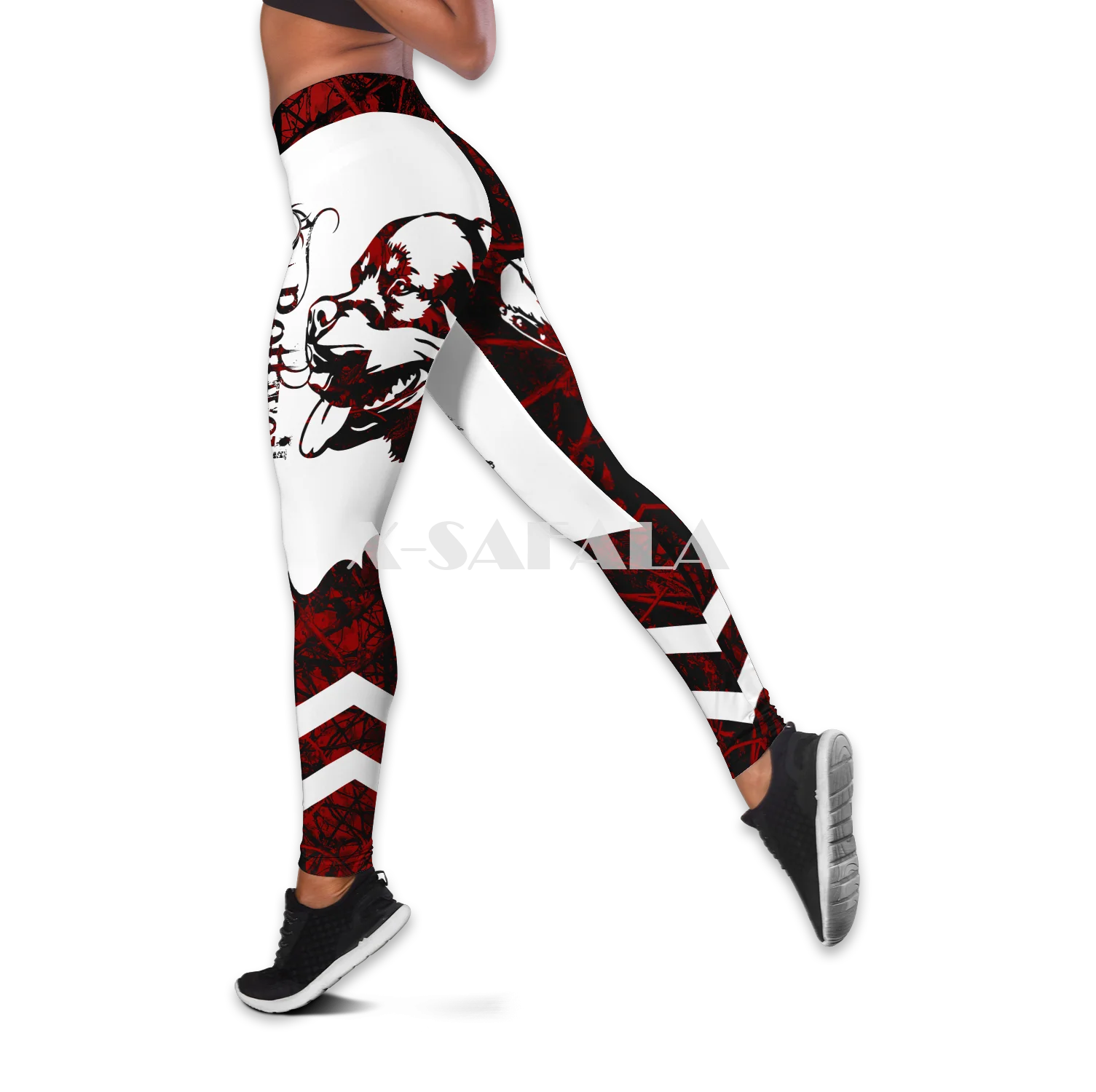 

Rottweiler Red Tattoos Dog Two Piece Yoga Set Women 3D Print Vest Hollow Out Tank Top High Waist Legging Summer Casual Sport