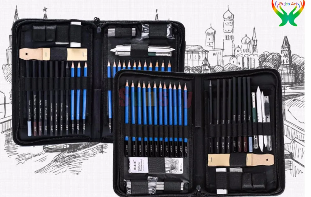 40 шт./компл. новый рисунок: темно серые юбки Карандаш Набор для рисования черный