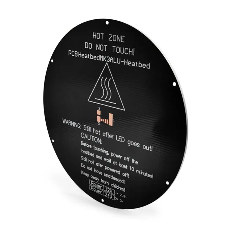 

100% Brand New and High Quality Aluminum Heated Bed Hot Bed Black Round PCB Heatbed Platform for 3D Printer Parts Accessories