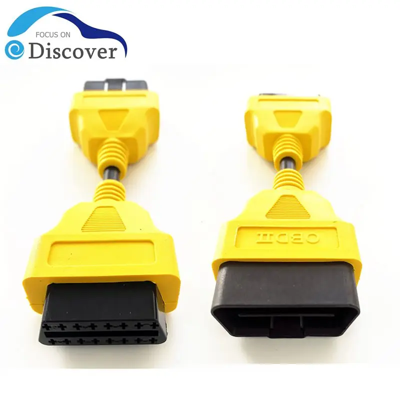OBD2 16Pin мужского и женского пола удлинитель Кабель Разъем 13 см OBDII 16 контактный