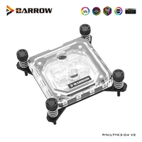 barrow cpu water cooling block for intel socket lga 115x 1150 1151 1155 1156 1200 argb 5v 3pin white black ltyk3 04 v2