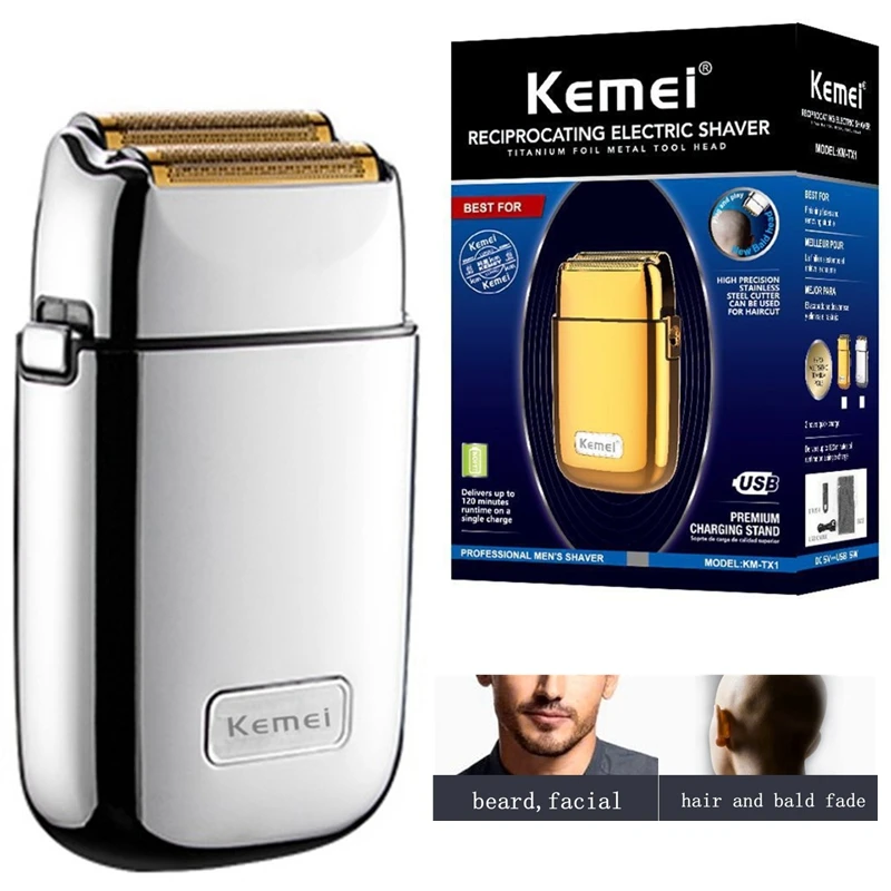 

Original rechargeable metal housing pro electric shaver for men hair beard electric razor bald shaving machine finishing fade