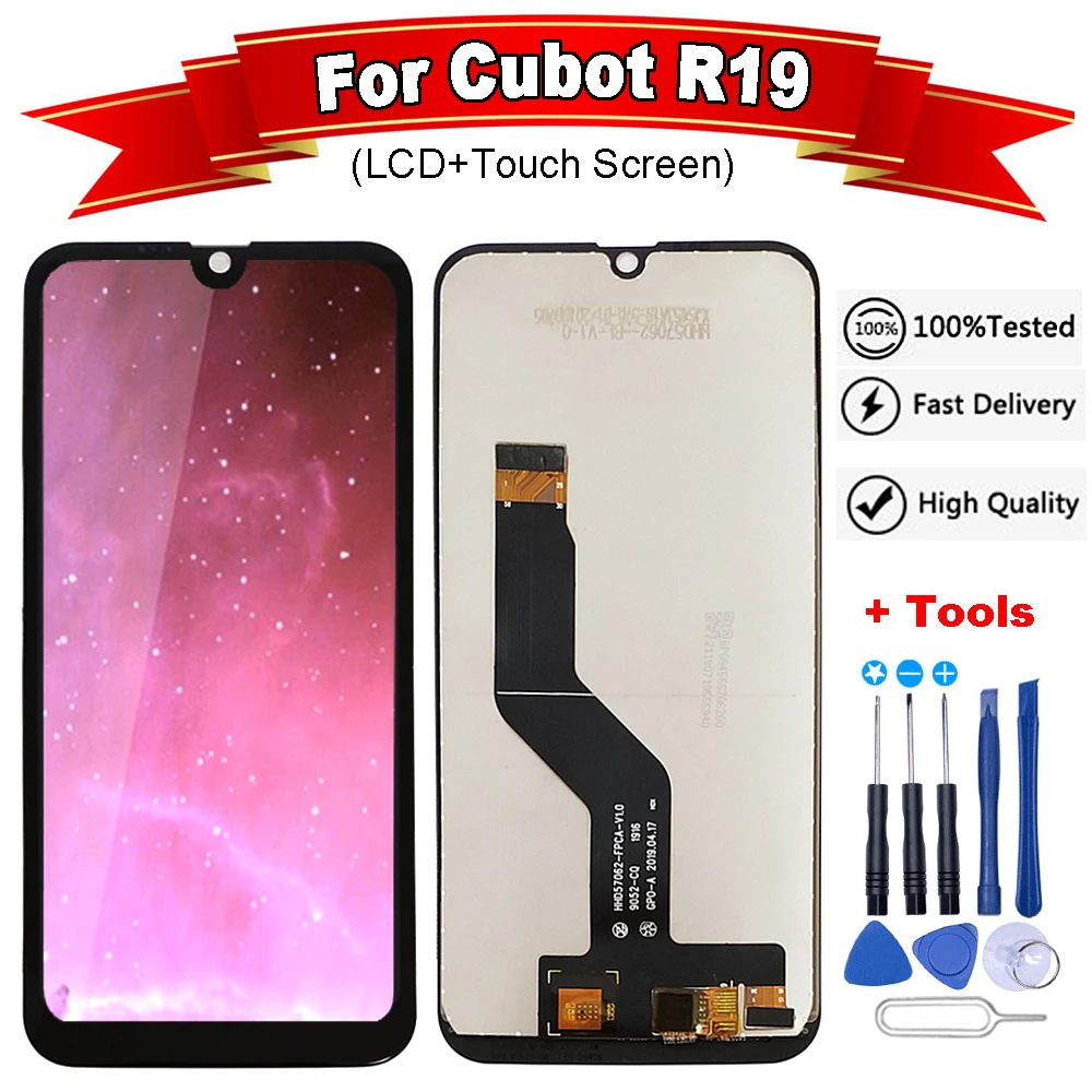 5 71 &quotчерный для Cubot R19 ЖК дисплей Дисплей + кодирующий преобразователь сенсорного