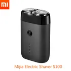 Оригинальная электробритва Xiaomi Mijia S100, портативная Водонепроницаемая USB-зарядка со светодиодным индикатором, время автономной работы 90 минут для дома и путешествий