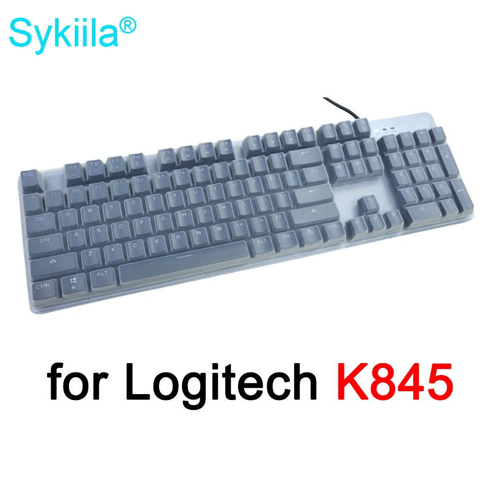 

K845 Keyboard Cover for Logitech K 845 Gaming Mechanical Keyboard 104 Keys Clear Transparent Silicone TPU Case US Computer Wired