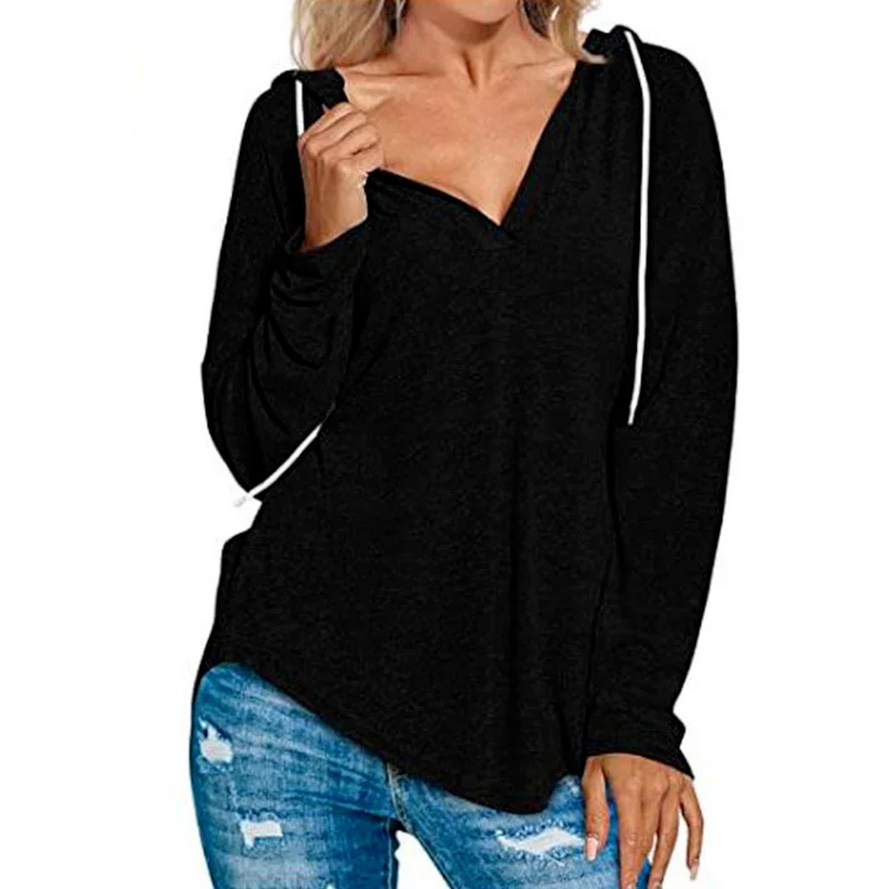 

Long Sleeve Women Winter Autumn T Shirt Pullover Women Basic Sweaters Women Korean Black Streetwear Fashion Hoodie Sweatshirt