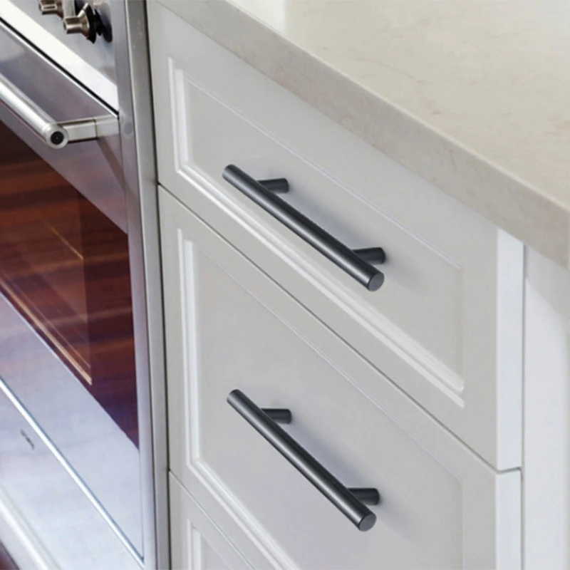 10 шт. кухонные дверные ручки кабинет квадратные ящика из нержавеющей стали для