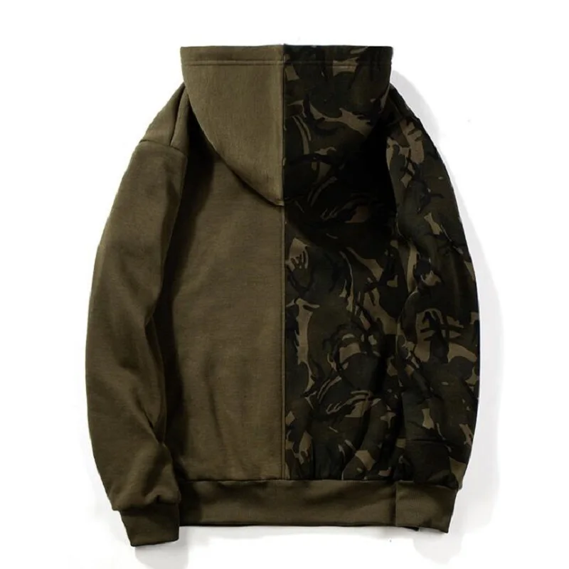 Худи мужское камуфляжное флисовое свитшот с длинным рукавом худи в стиле хип-хоп